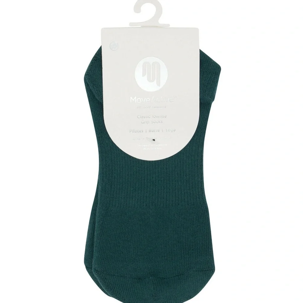 TWO Pairs of MoveActive Low Rise Grip Socks in Pinegreen, Size Small, New - Picture 5 of 9